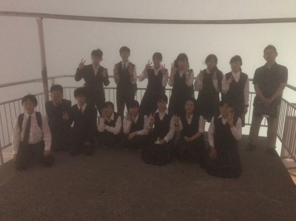 函館山展望台での様子の写真