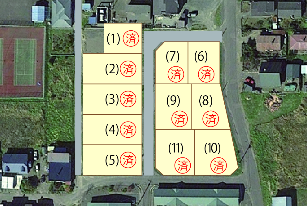 西庶路朝日団地位置図