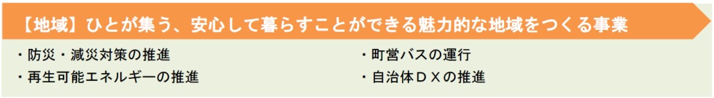 【地域】ひとが集う、安心して暮らすことができる魅力的な地域をつくる事業