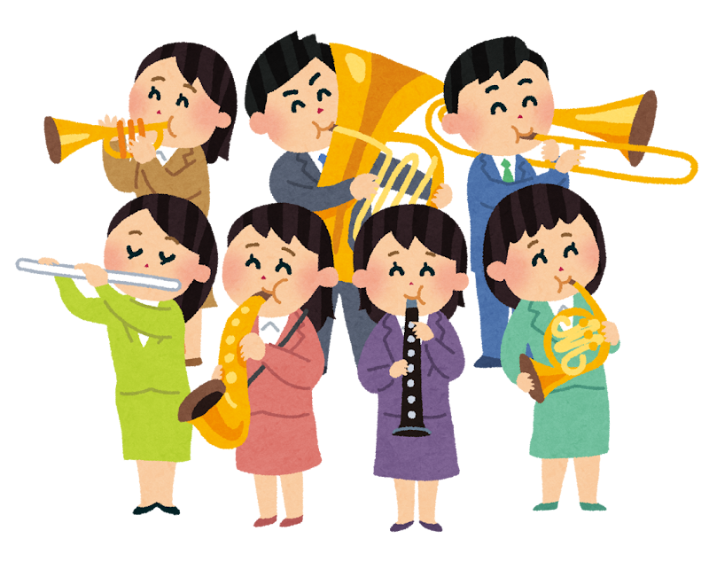 吹奏楽団のイラスト