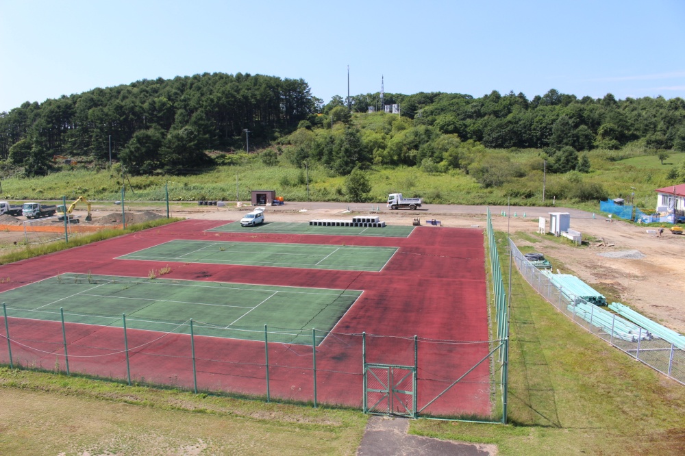 津波避難道が造られる様子