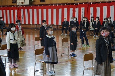 令和3年度入学式の写真